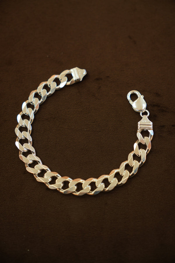 925 Silver Designer Men's Cuban Link Bracelet (11 mm)