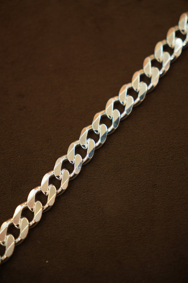 925 Silver Designer Men's Cuban Link Bracelet (11 mm)