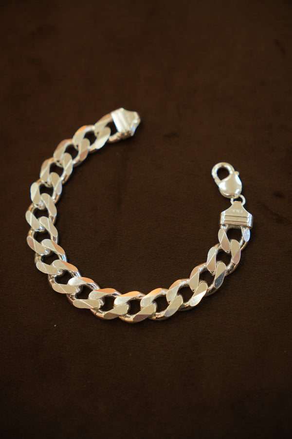 925 Silver Designer Men's Cuban Link Bracelet (13 mm)