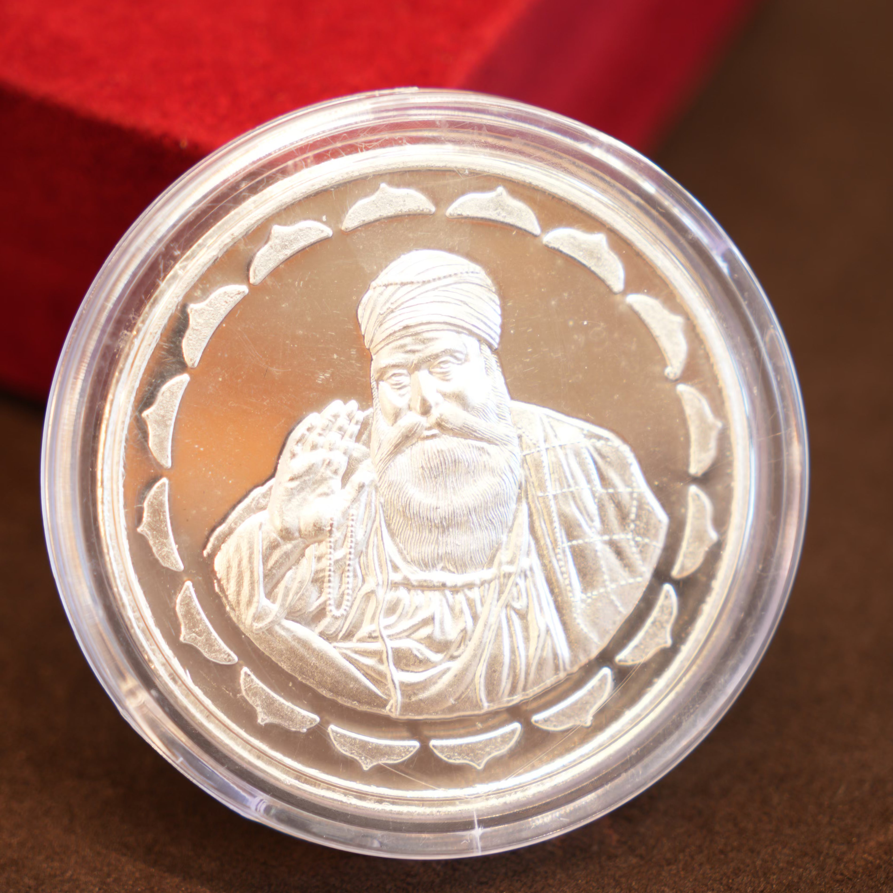 Silver Guru Nanak Dev Ji Coin (100 grams)