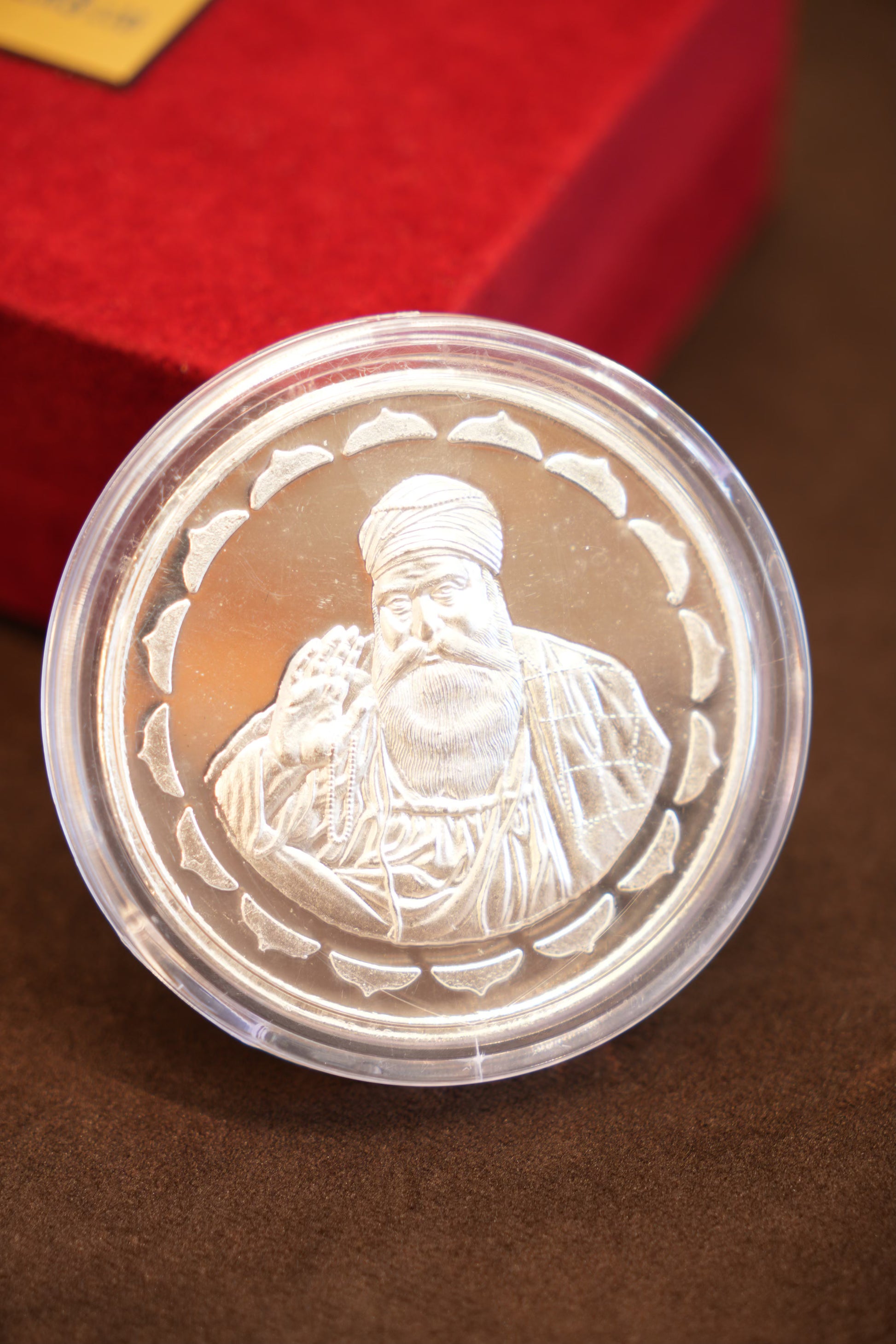 Silver Guru Nanak Dev Ji Coin (100 grams)