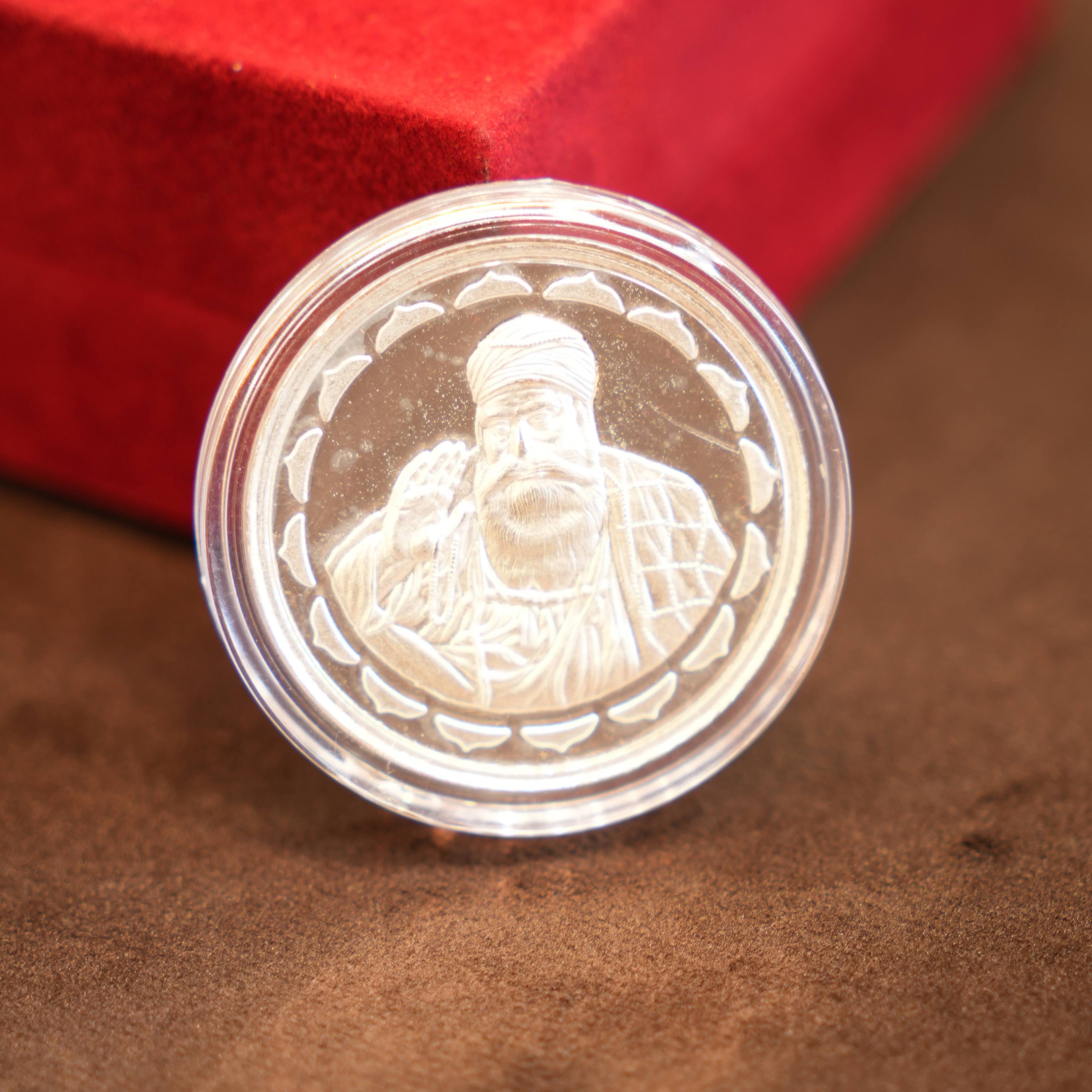 999 Pure Silver Guru Nanak Dev Ji Coin (20 grams)