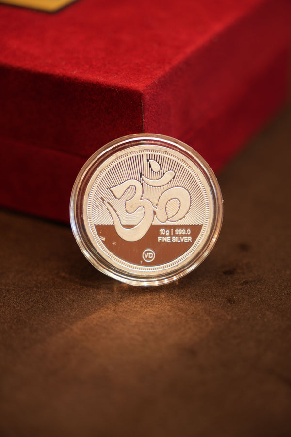 999 Pure Silver Laxmi Ganesh Ji Coin (10 grams)