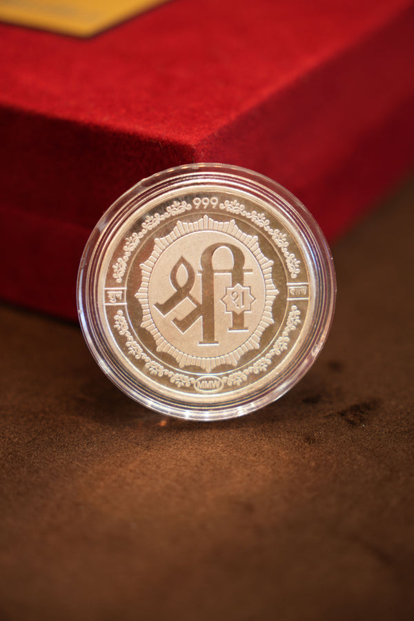 999 Pure Silver Laxmi Ganesh Ji Coin (20 grams)