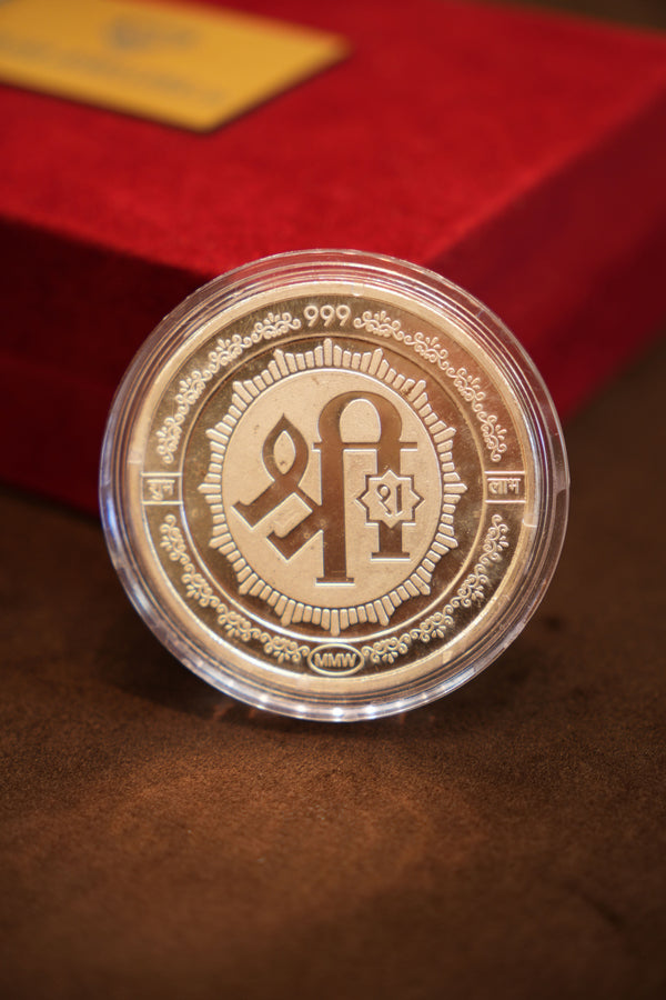999 Pure Silver Laxmi Ganesh Ji Coin (50 grams)