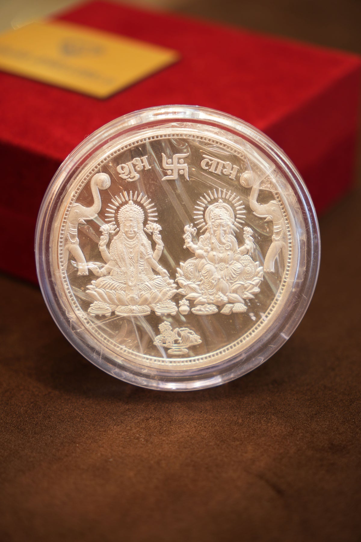 999 Pure Silver Laxmi Ganesh Ji Coin (100 grams)