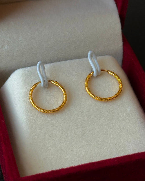 22K Gold Ladies Earrings