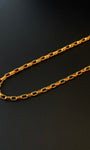 Gold chain on a black background