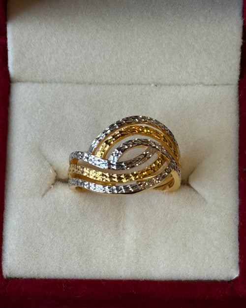 22Kt Two Tone Gold Ring