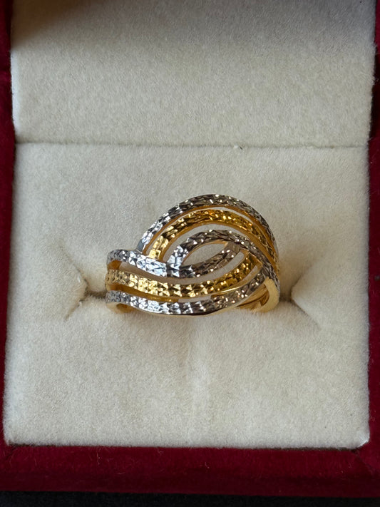 22Kt Two Tone Gold Ring