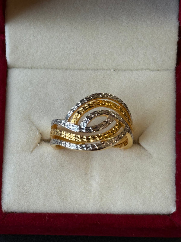22Kt Two Tone Gold Ring