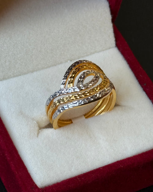 22Kt Two Tone Gold Ring