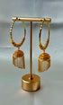 22Kt Plain Gold Hanging Earrings 