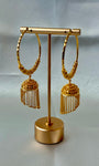 22Kt Plain Gold Hanging Earrings 