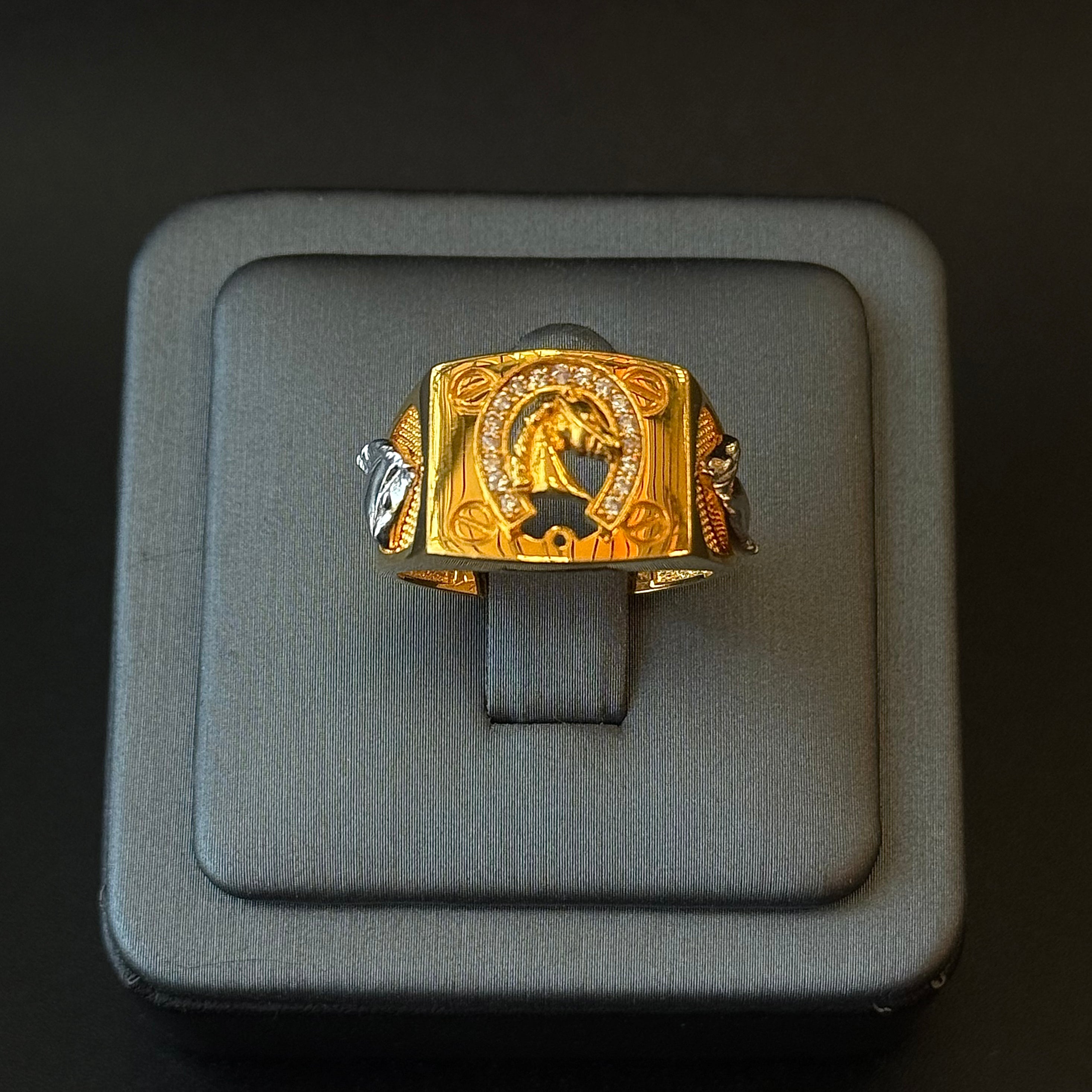 22K Gold Iconic Mens Ring