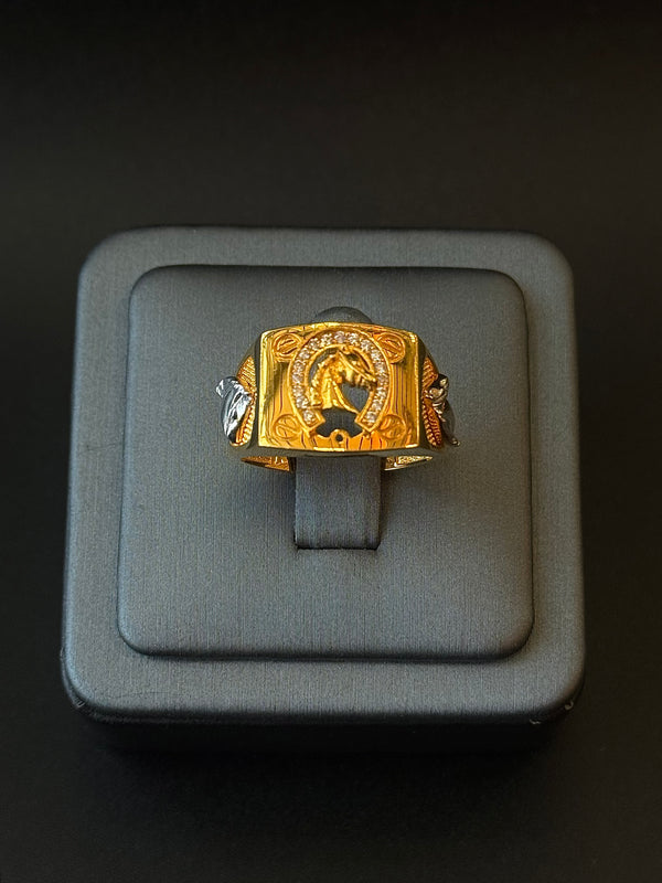 22K Gold Iconic Mens Ring
