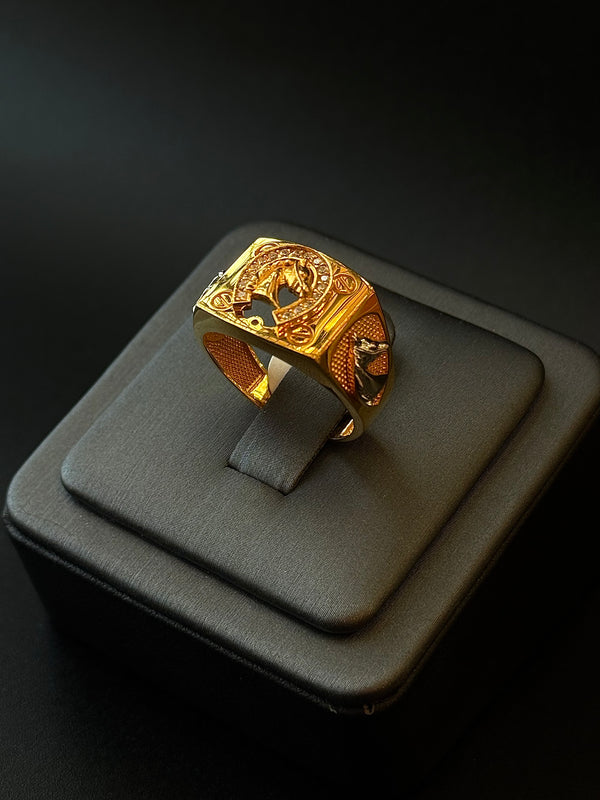 22K Gold Iconic Mens Ring
