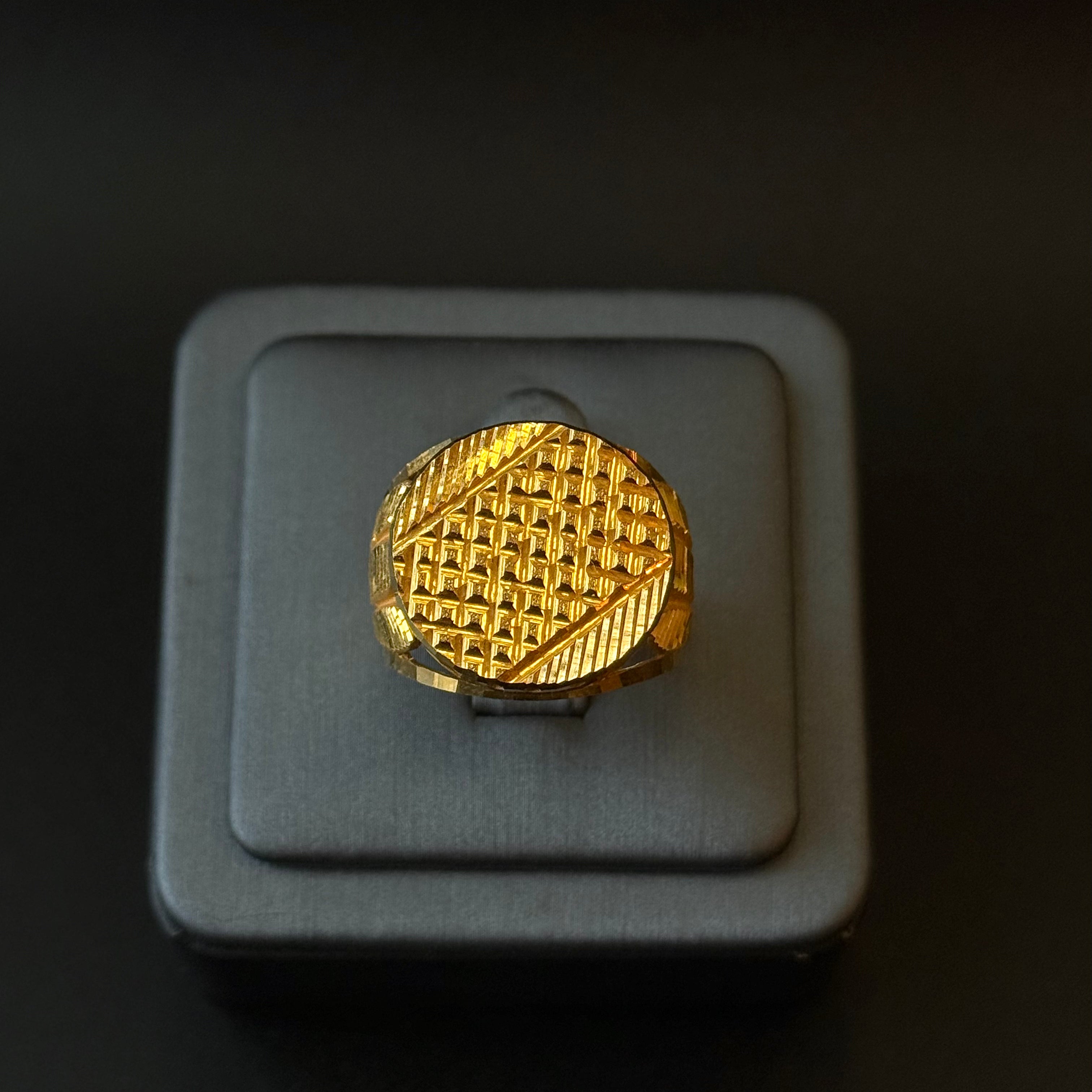 22K Gold Trendy Mens Ring