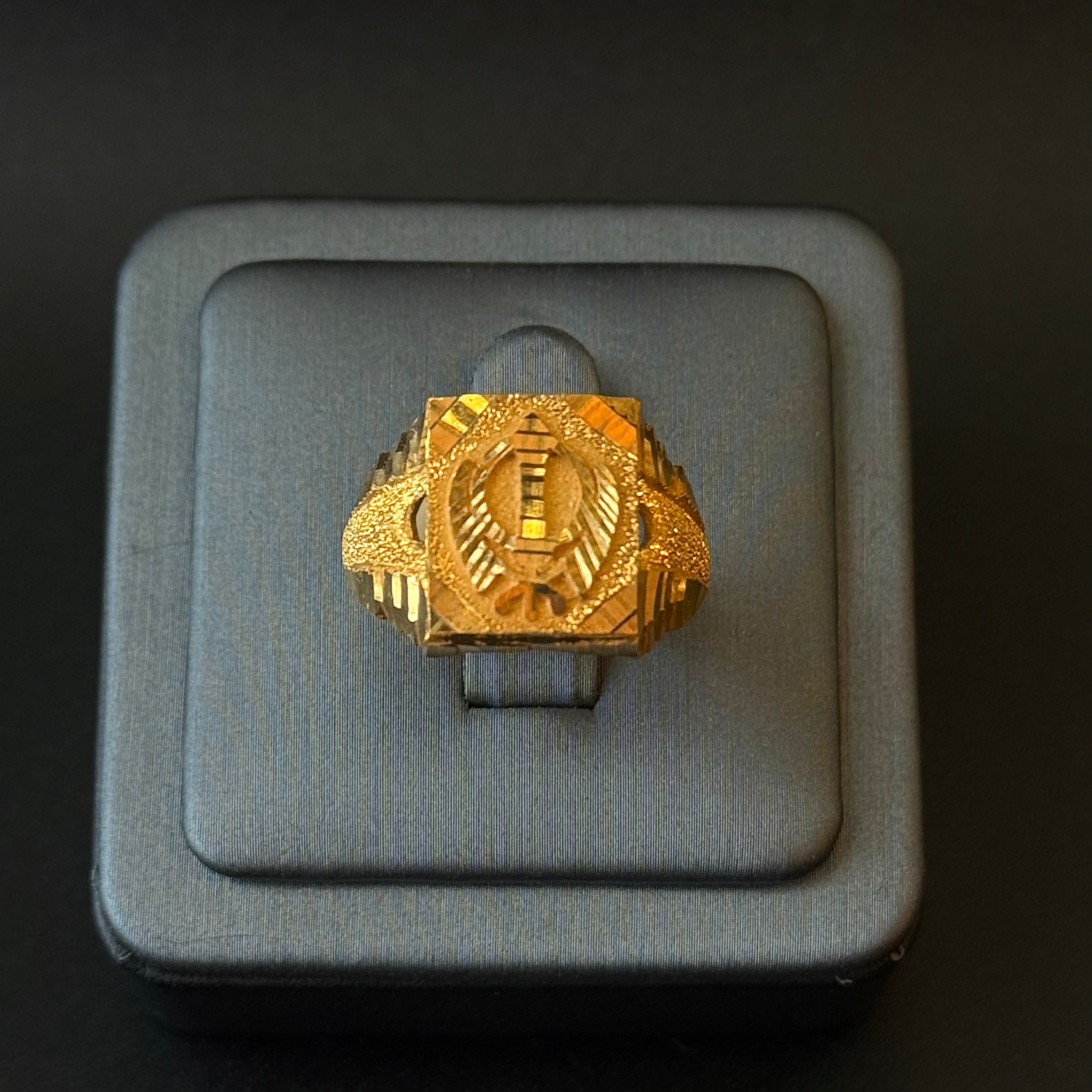 22K Gold Bold Mens Ring