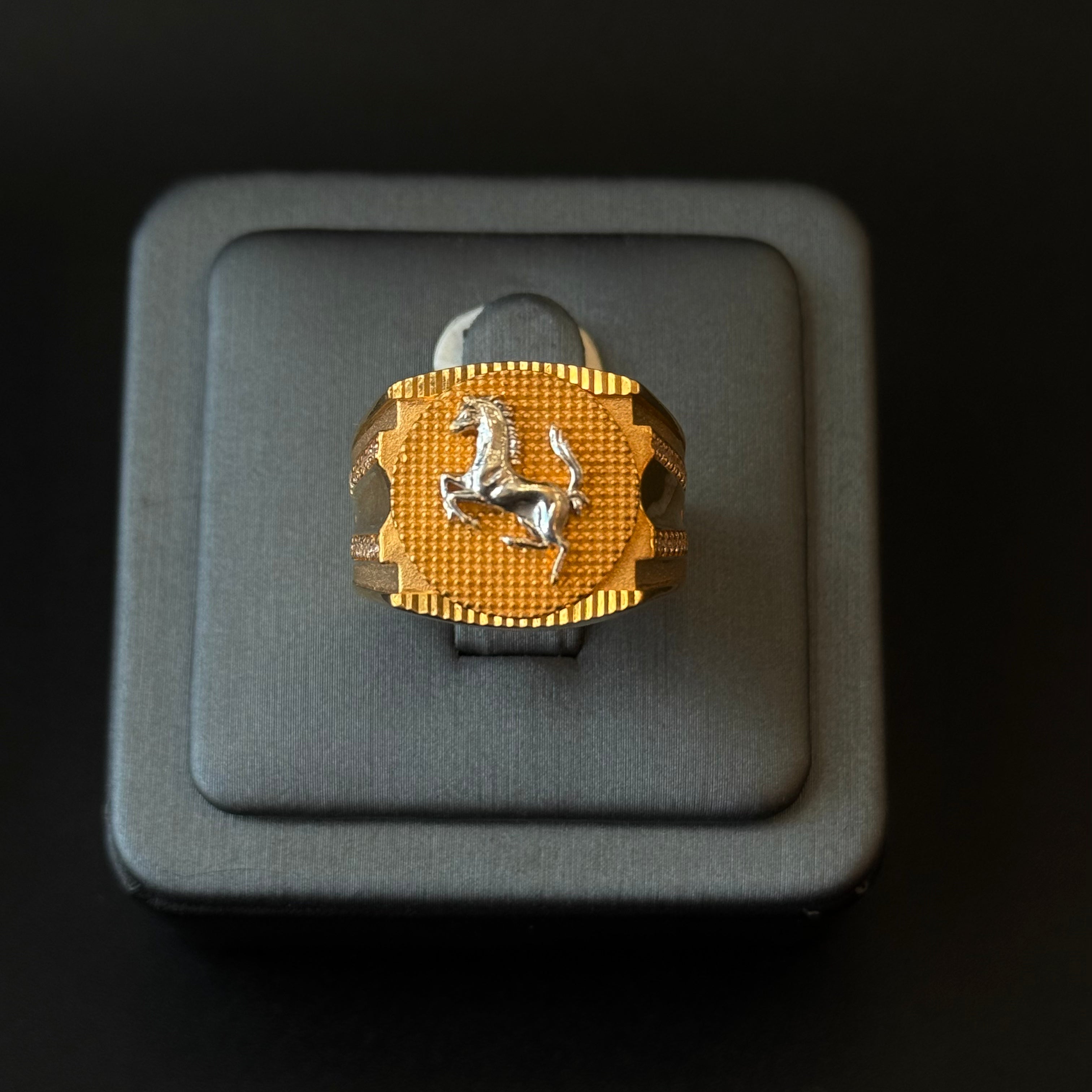 22K Gold Signature Mens Ring