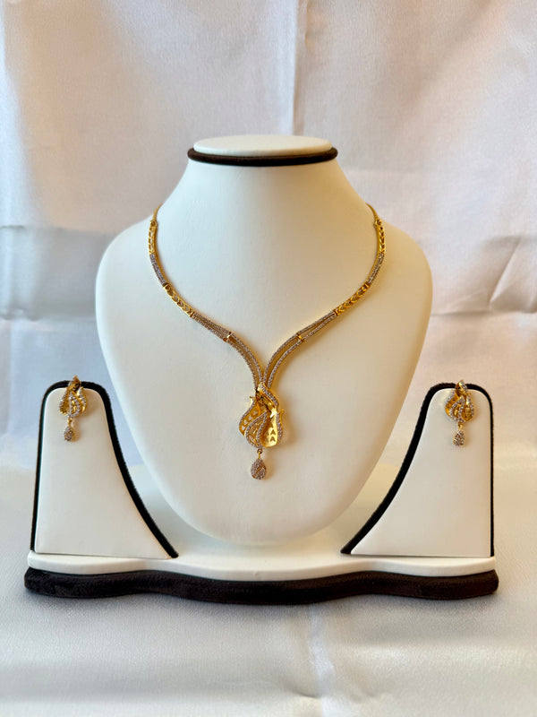 22Kt Gold Designer Necklace Set