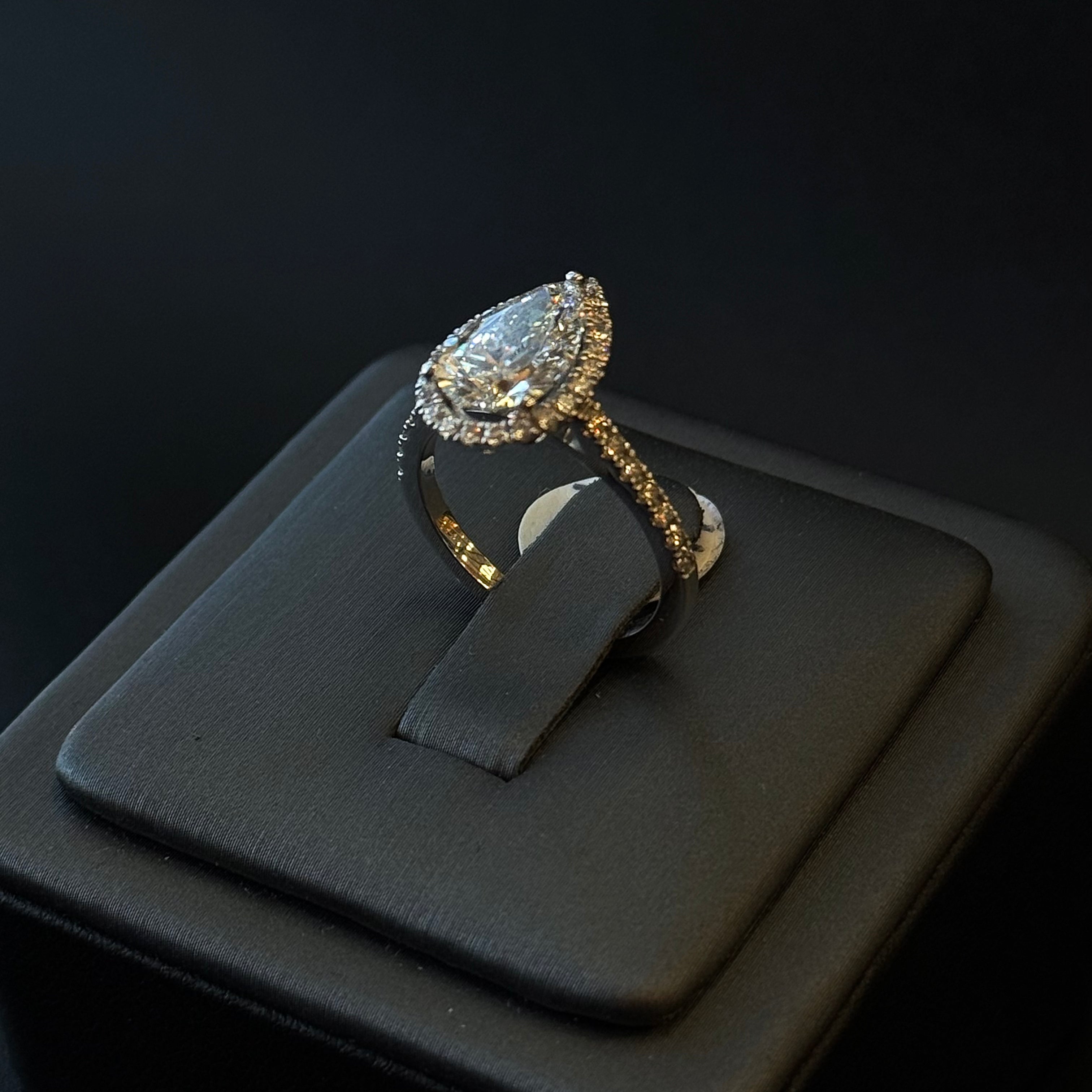14Kt White Gold Lab Diamond Ring