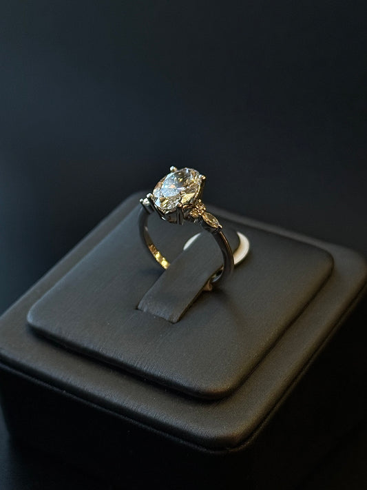 14Kt White Gold Lab Diamond Ring