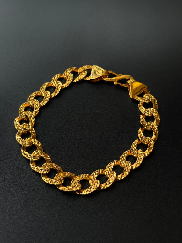 22K Gold Elegant Mens Bracelet